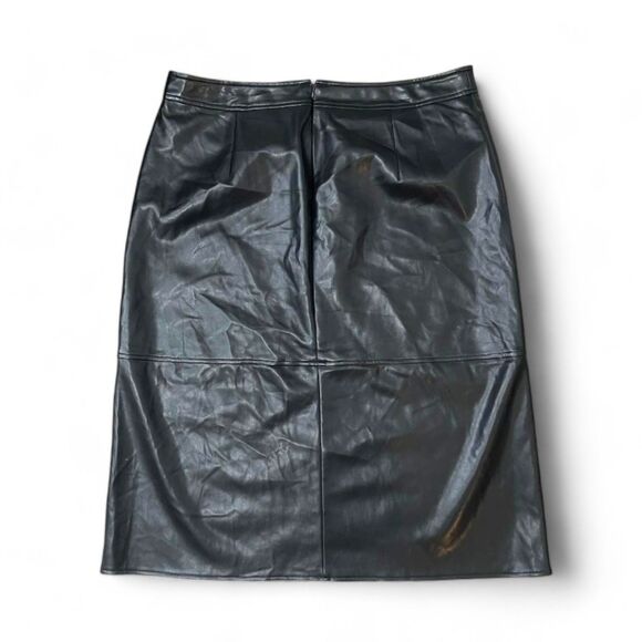 WORTHINGTON Vegan Leather Black Lined Pencil Skirt, NWT! Size XXL - Picture 2 of 5
